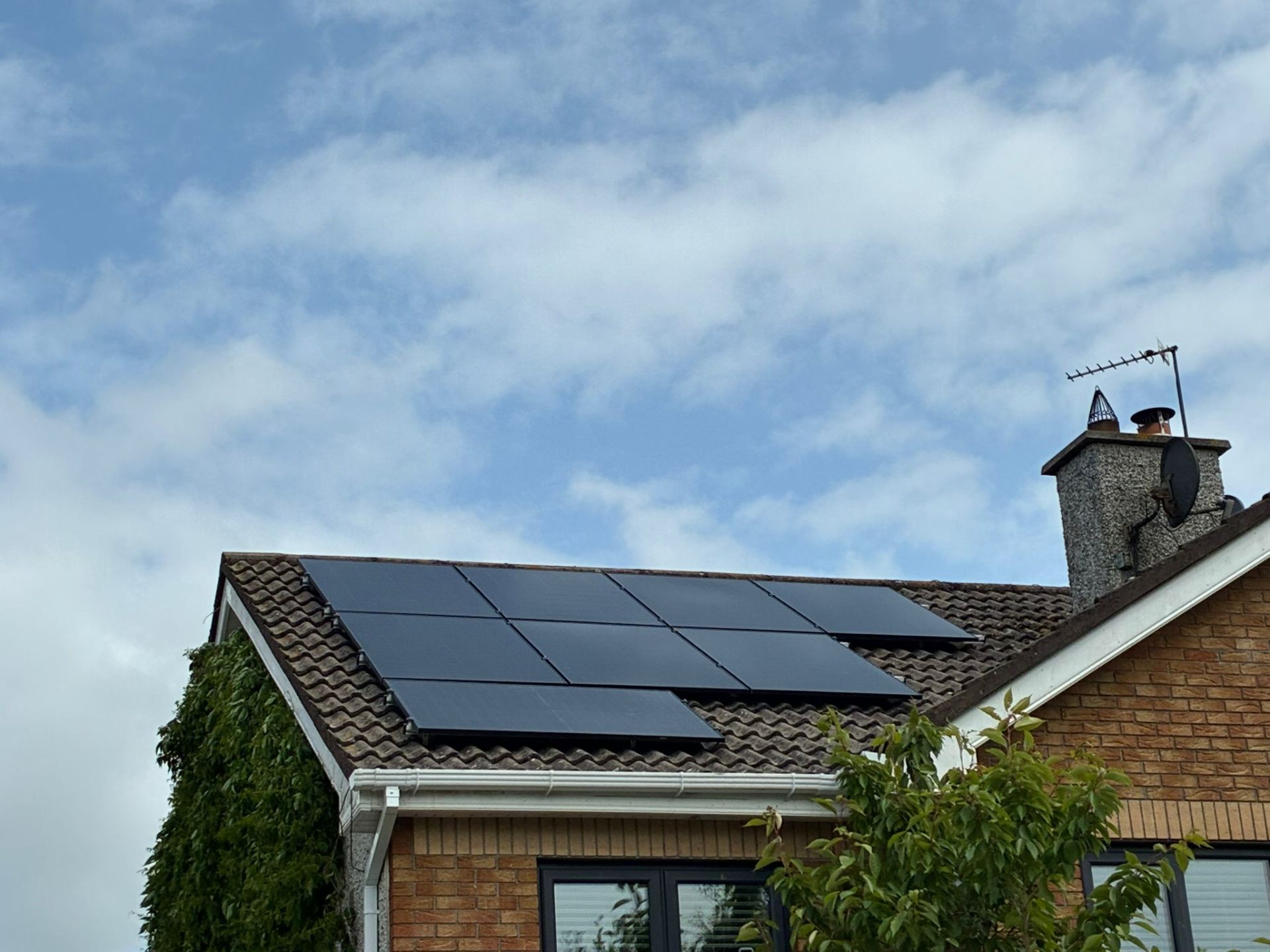 Irish home with solar panels
